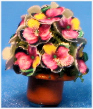 (image for) Potted pansies- 1/4 scale