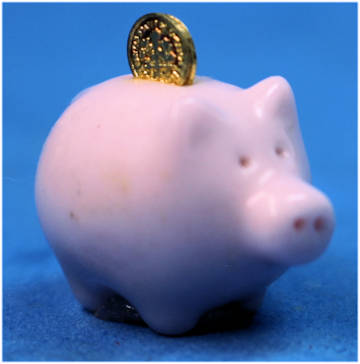 (image for) Piggy bank with coin