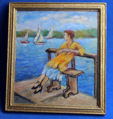 Painting Woman by the lake (image for) Painting Woman by the lake