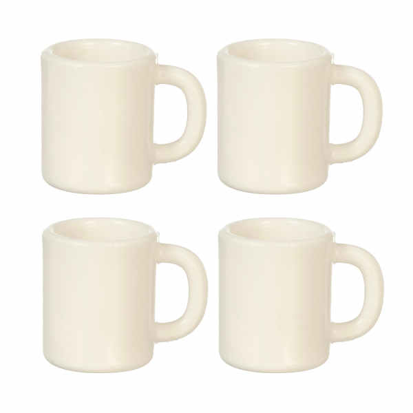 (image for) Ceramic mugs - set of 4 - a bit large for 1/12 scale