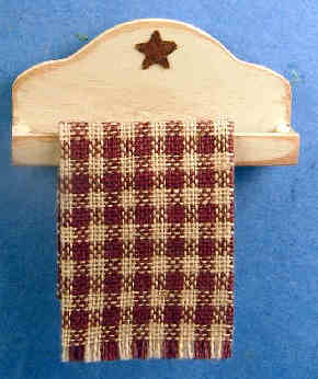 Kitchen towel holder - white with barn-star