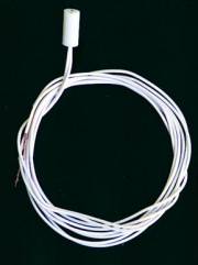 Candle socket 3/16" - white wire - Click Image to Close