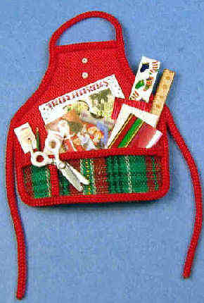 Child's craft apron - red #1 - Click Image to Close