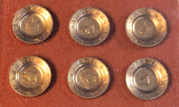 (image for) Decorative plates - copper set of 6 by Creative Miniatures