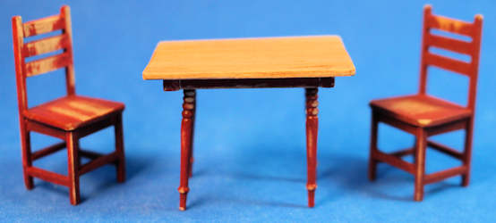 (image for) Kitchen set - distressed red/brown- 1/2 scale