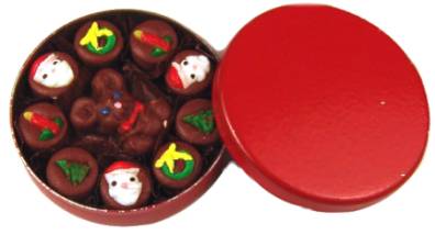 Tin of Christmas chocolates (image for) Tin of Christmas chocolates