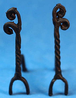 (image for) Andirons - wrought iron