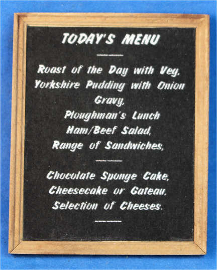 (image for) Pub food menu