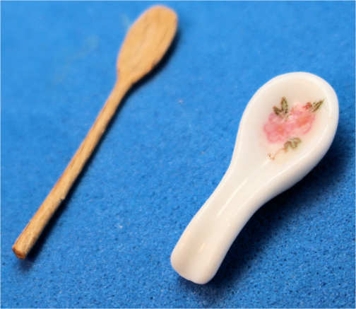 (image for) Wood spoon and porcelain spoon rest