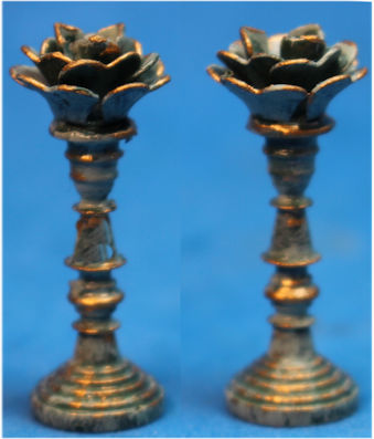 (image for) Candlesticks - verdigris finish