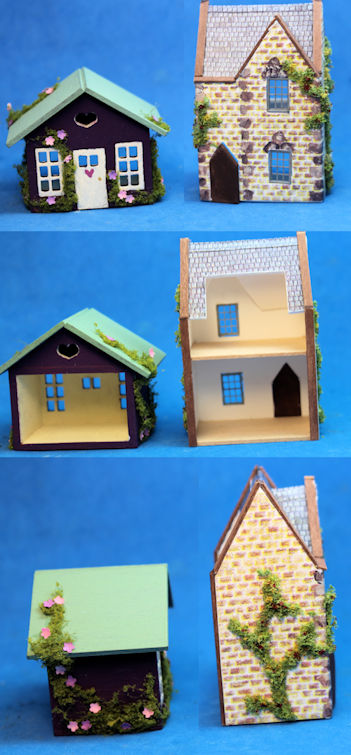 Dollhouses for a dollhouse 1/144 scale - set of 2 - Click Image to Close