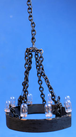 (image for) Rustic chandelier - 8 light - wrought iron