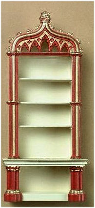 Display cabinet/bookcase painted by Sue Cook