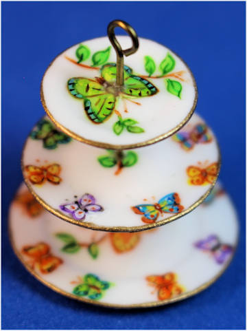 (image for) Tiered tidbit - butterfly garden