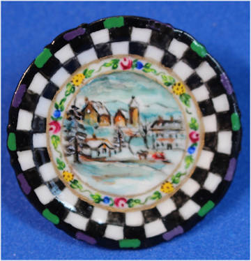 (image for) Decorative plate - town