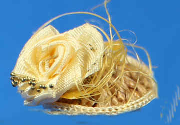 (image for) Lady's fascinator hat - straw