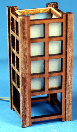 Shoji table lamp - walnut - Click Image to Close