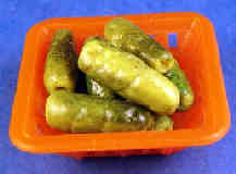 Cucumbers in plastic basket - Click Image to Close