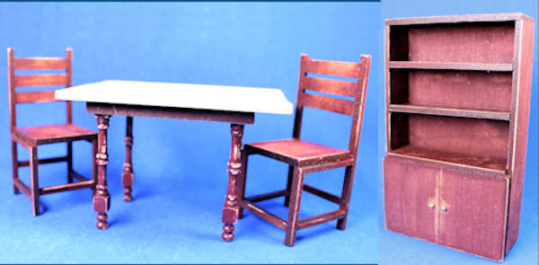 (image for) Kitchen set - distressed reddish/brown