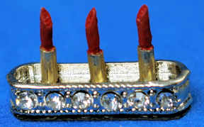 (image for) "Jeweled" lipstick tray and lipsticks