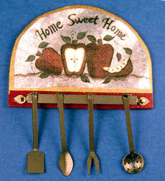 (image for) Utensil set on rack - apple