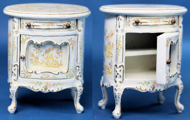 (image for) Side table/night stand - Chinoiserie design - white background