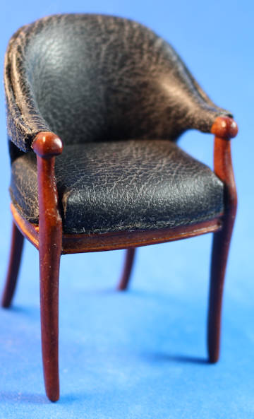 (image for) Chair- deco modern - crackle finish leather