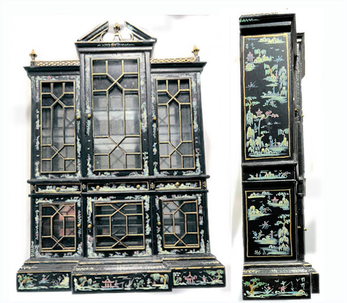 (image for) Display cabinet - black Chinoiserie