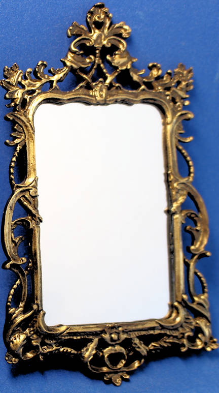 (image for) Ornate mirror - aged metal