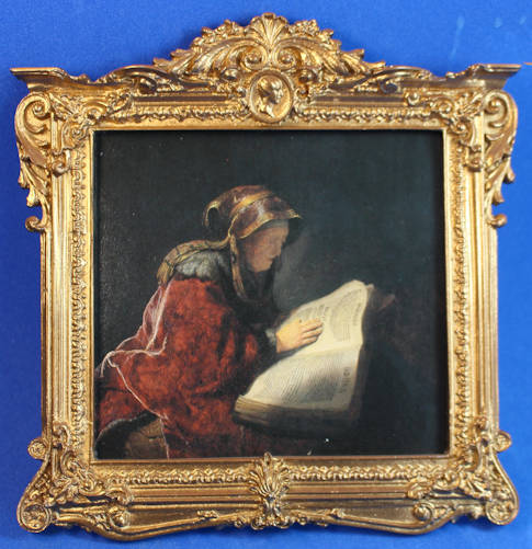 (image for) Print - "Old woman reading" by Rembrandt