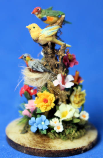 Birds on flowering bush (image for) Birds on flowering bush